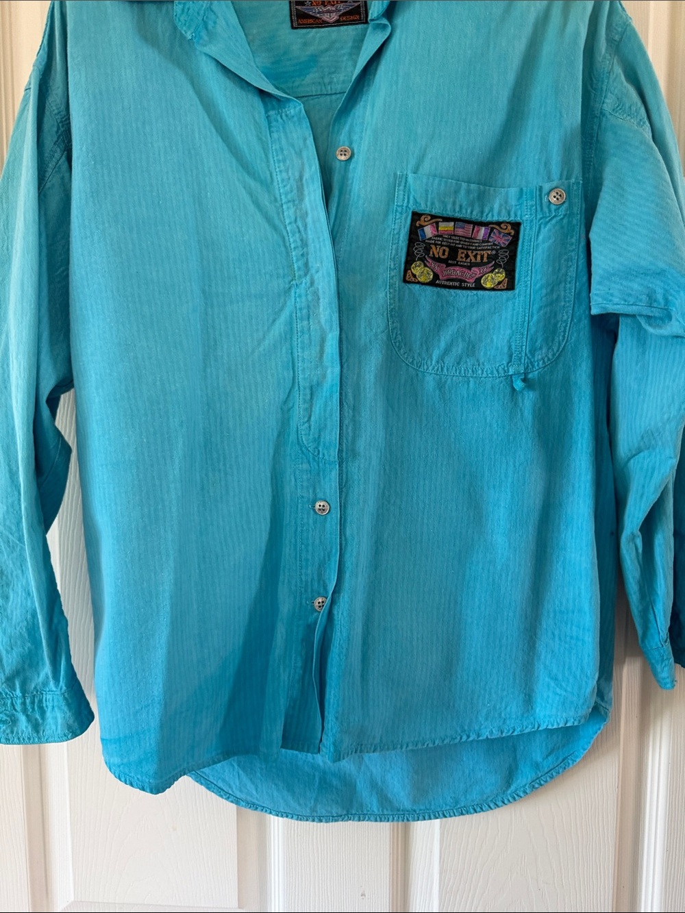 Womanx Turquoise Button-Up Shirt